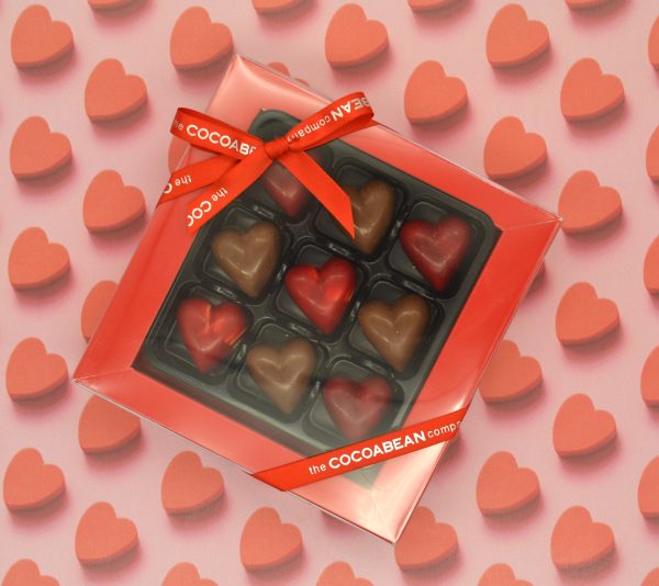 9 pistachio heart chocolate set