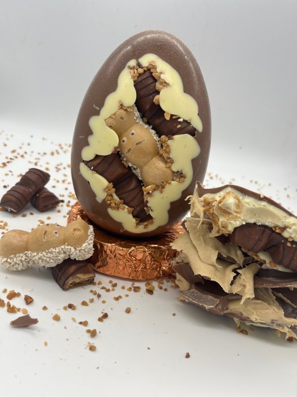 kinder bueno inspired hazlenut creme easter egg