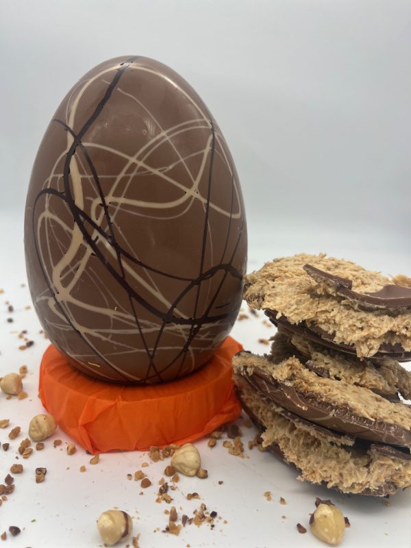 hazelnut knafeh chocolate easter egg 650g