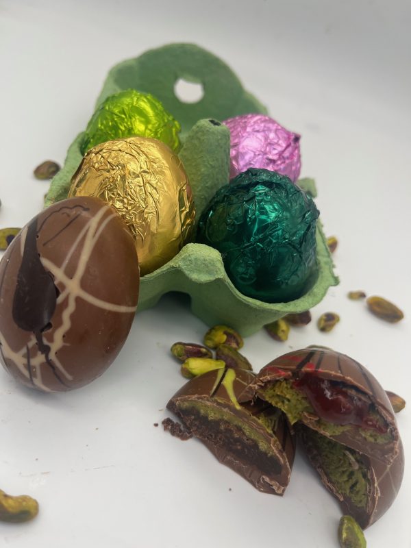 pistachio collection easter eggs in carton