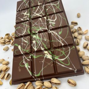 Giant dubai chocolate bar with pistachio and knafeh