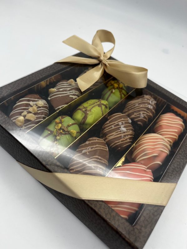 Box of 12 Variety Stuffed & Chocolate Covered Medjool Dates